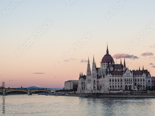 Hungarian Parliament building in Budapest, shot at sunset. © Andrew Robins