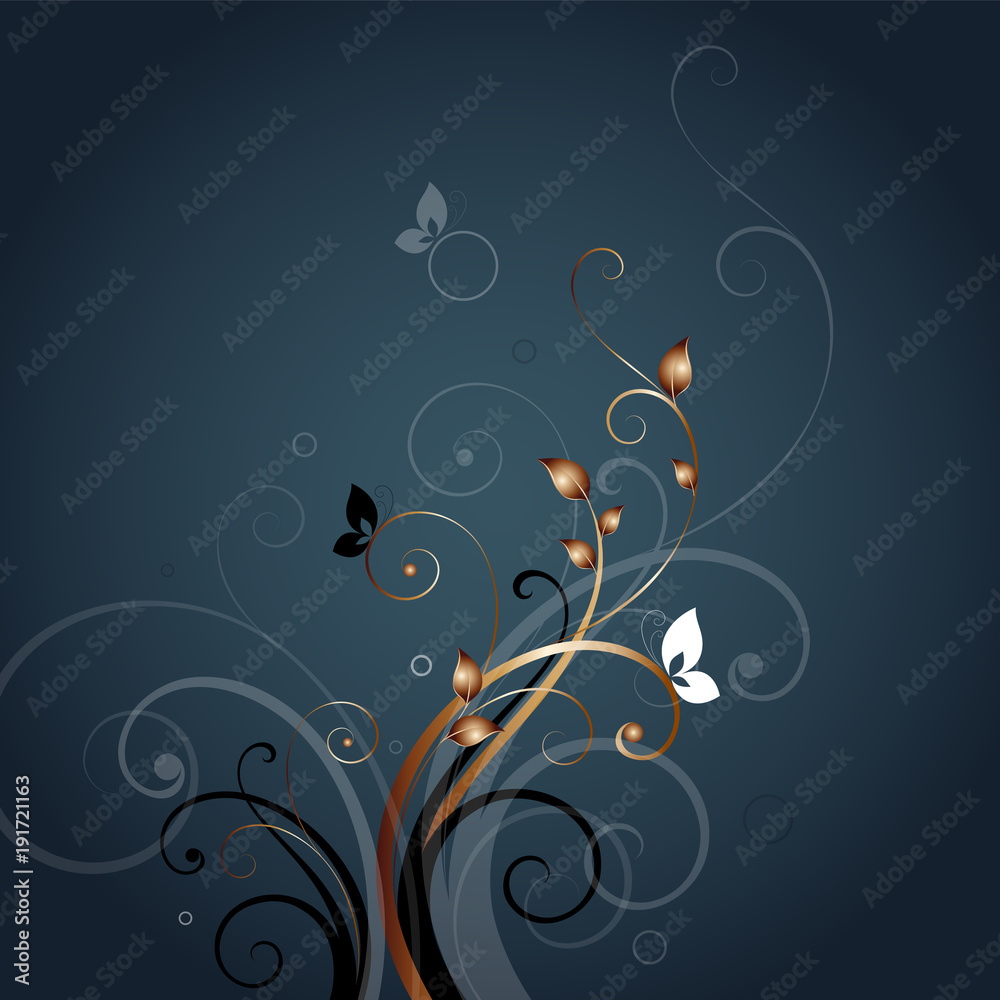 Abstract floral background with butterflies. Element for design. Abstract floral background with butterflies. Element for design.