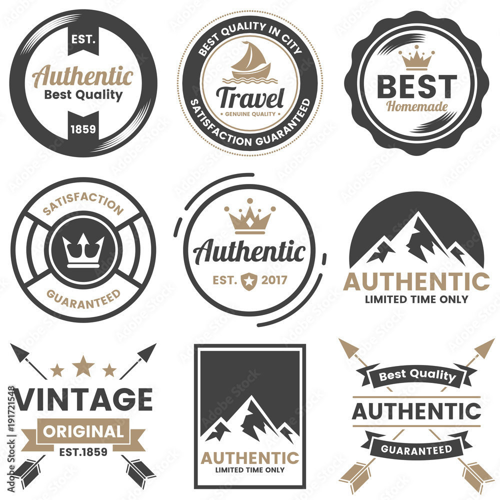 Obraz premium Vintage Retro Vector Logo for banner
