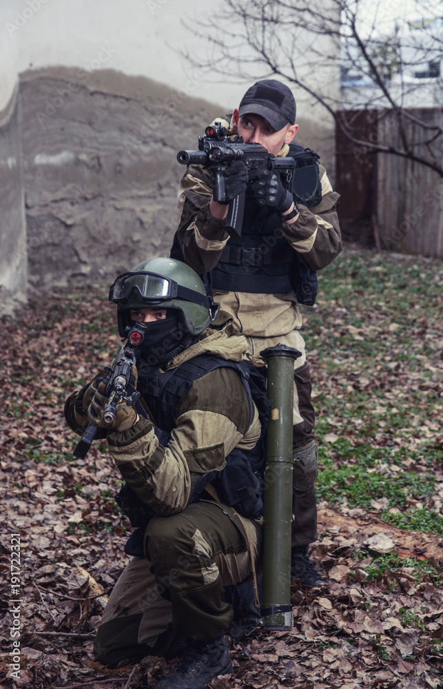 Fototapeta premium soldiers of the elite special purpose units