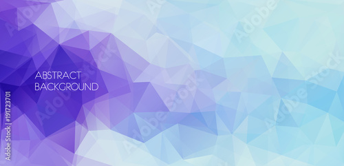 Horizontal abstract polygonal banner. Vector Background