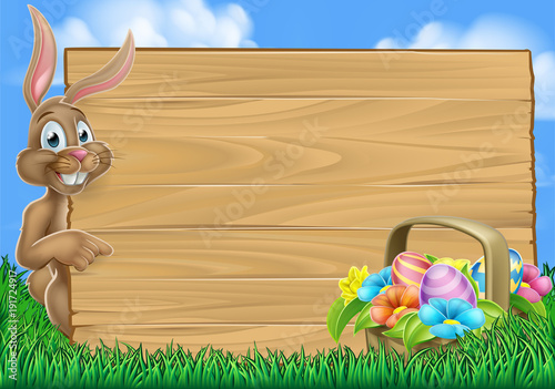 Easter Bunny Egg Hunt Background