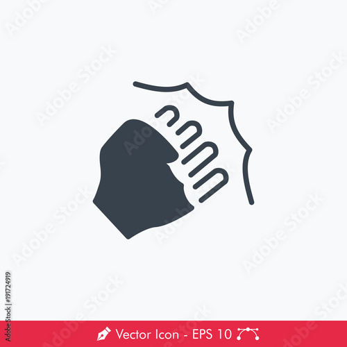 Punch (Action Genre) Icon / Vector