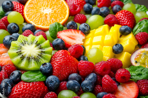 Fruit platter, close-up