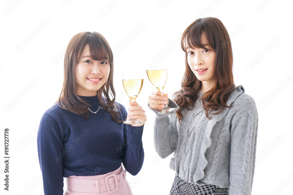 Young women drinking alcohol image Young women drinking alcohol image