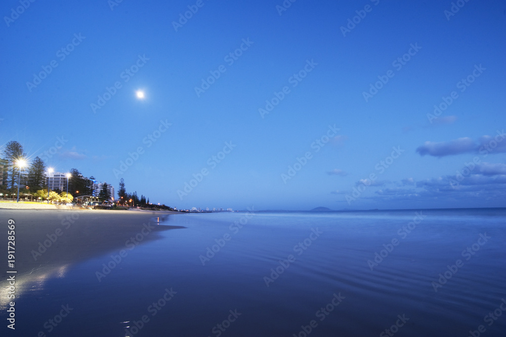 The beach and the moon