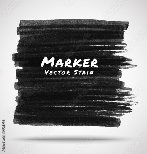 Black Marker Stain. Vector illustration.