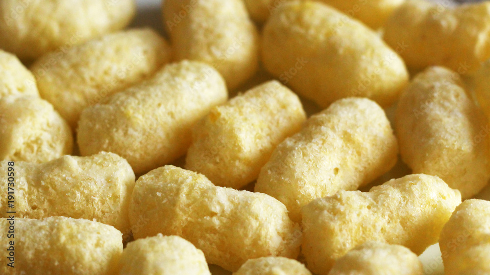 Background of the sweet corn sticks Background of the sweet corn sticks