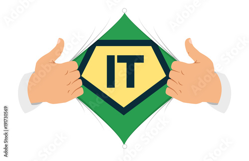 Opening shirt "it" vector illustration