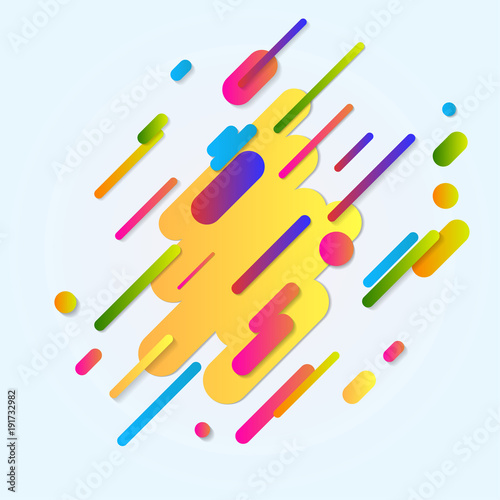 Bright abstract trendy minimalistic material design style background