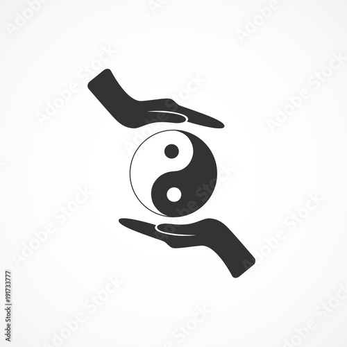 Vector image of icon Yin Yang symbol.