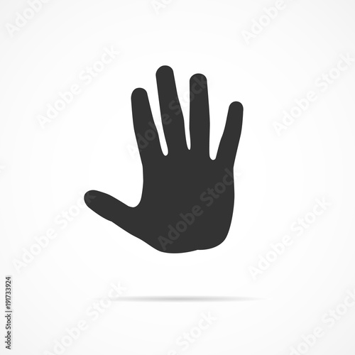 Vector image of icon hand.