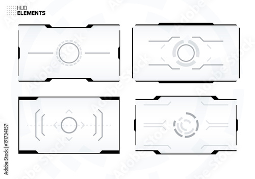 Sci-Fi Concept HUD Interface Screen. Virtual Reality View Display. Hologram Technology
