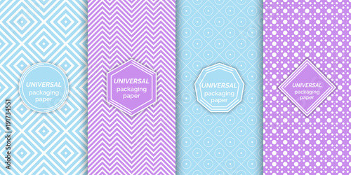 Set of colourful seamless patterns