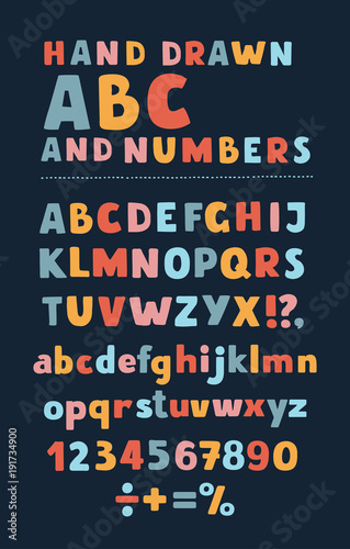 Alphabet and numbers