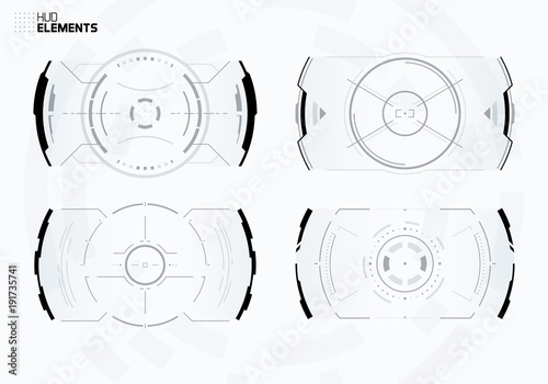 Sci-Fi Concept HUD Interface Screen. Virtual Reality View Display. Hologram Technology