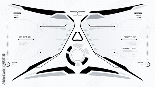 Sci-Fi Concept HUD Interface Screen. Virtual Reality View Display. Hologram Technology