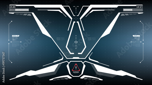 Sci-Fi Concept HUD Interface Screen. Virtual Reality View Display. Hologram Technology