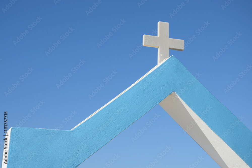 Kreuz an der Kirche Agios Theologos auf Kos