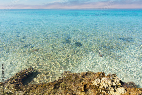 Caribbean Rocky coast and sea in Cuba