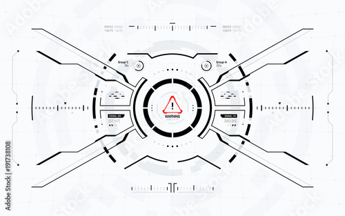 Sci-Fi Concept HUD Interface Screen. Virtual Reality View Display. Hologram Technology