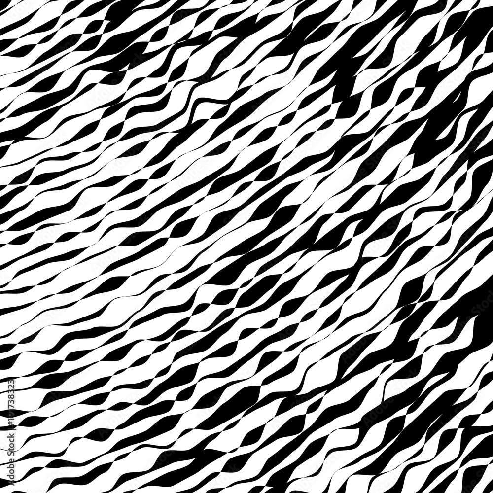 Black and White Wave Stripe Optical Abstract Background Black and White Wave Stripe Optical Abstract Background