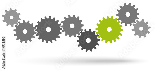 gears for cooperation symbolism