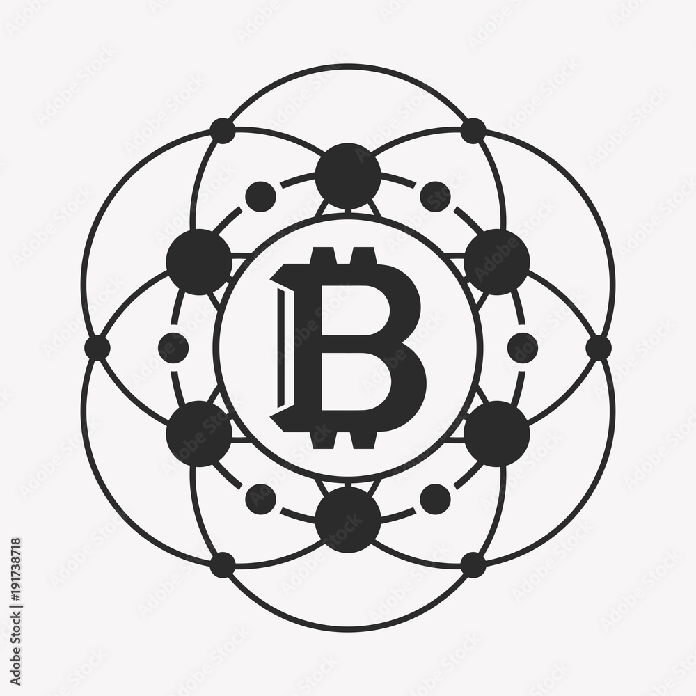 Bitcoin symbol template. Cryptocurrency badge. Bitcoin symbol template. Cryptocurrency badge.