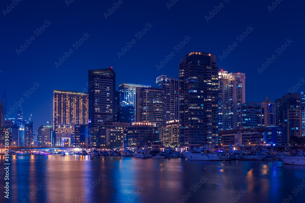 Promenade and canal in Dubai Marina