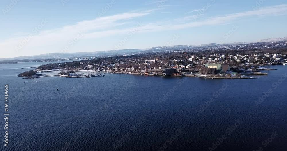 Aerial view on Oslofjord and islands near Oslo, Norway Aerial view on Oslofjord and islands near Oslo, Norway