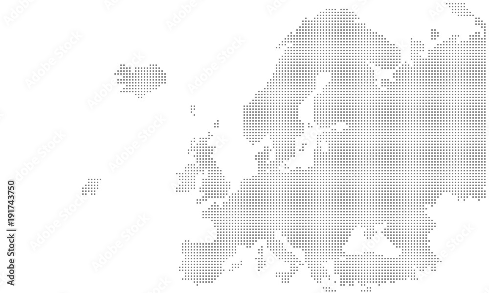 Fototapeta premium Zdjęcie Seryjne - Medium grid mapy Europy