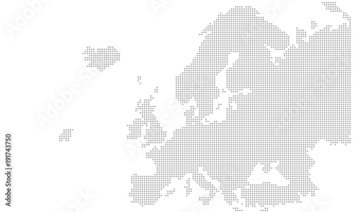Vector - Europe map grid medium