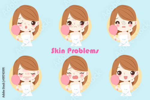 woman with skin problem