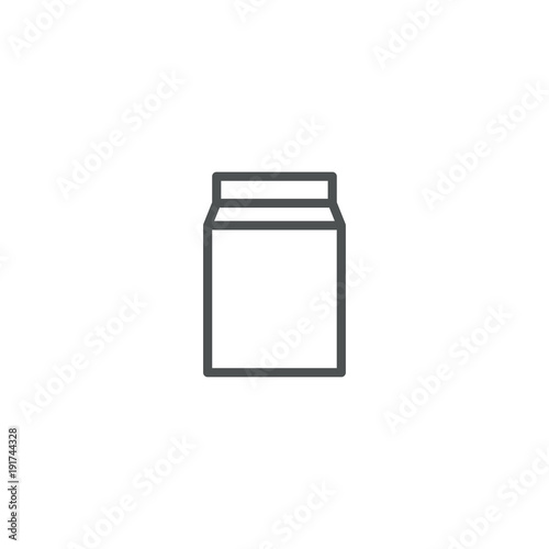 milk packet icon. sign design
