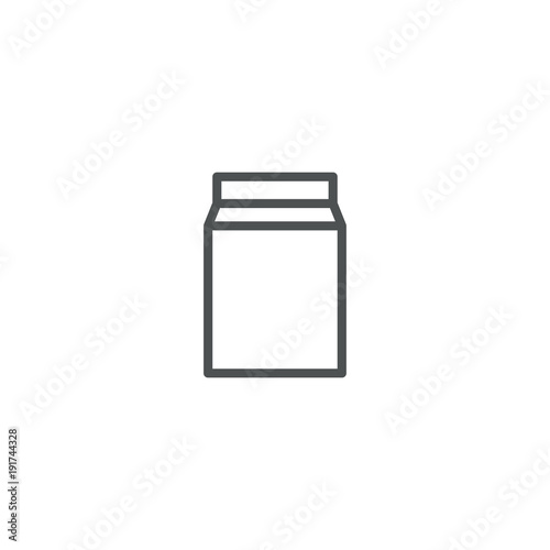 milk packet icon. sign design