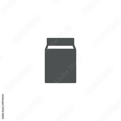 milk packet icon. sign design