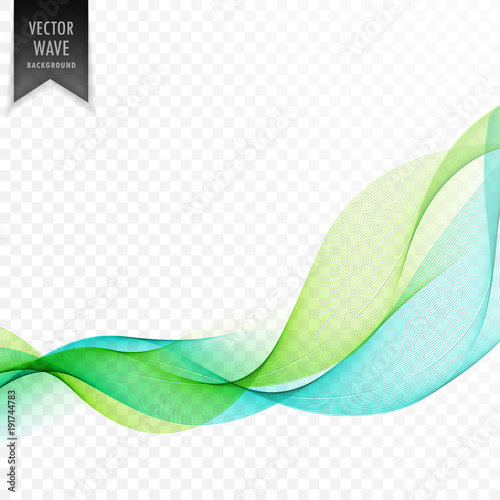 green and blue elegant wave background