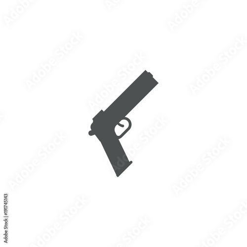 pistol icon. sign design