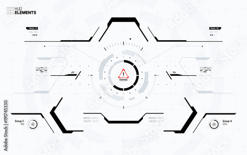 Sci-Fi Concept HUD Interface Screen. Virtual Reality View Display. Hologram Technology