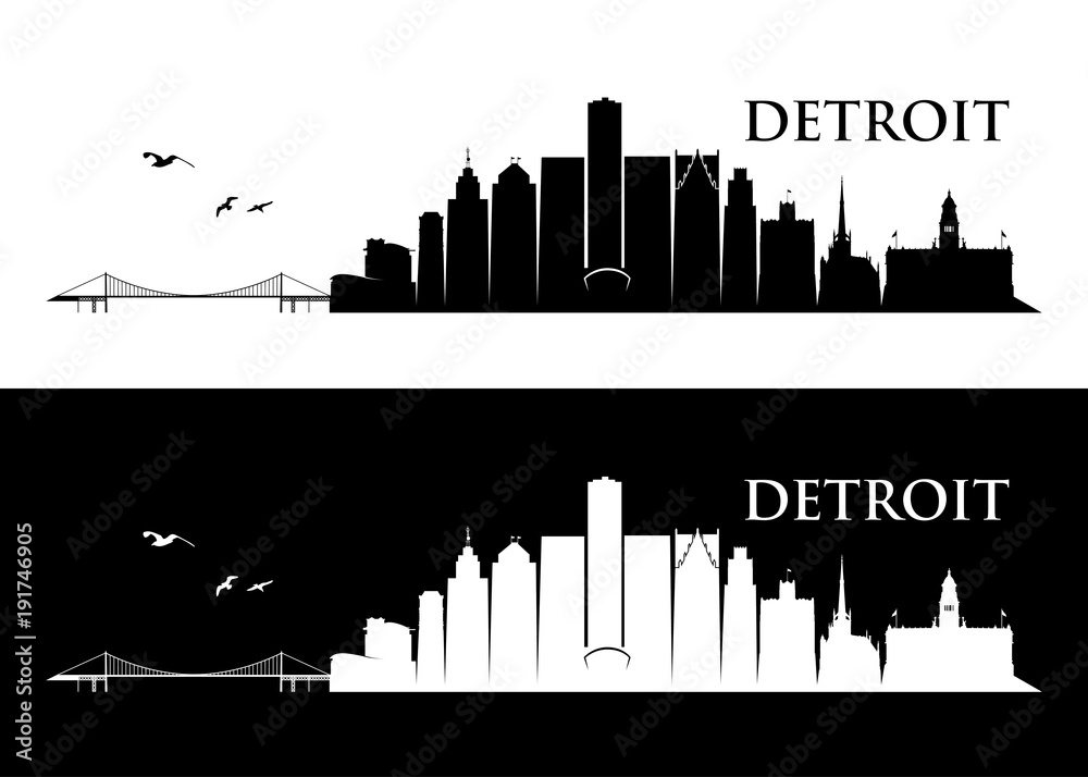 Obraz premium Detroit skyline, Michigan