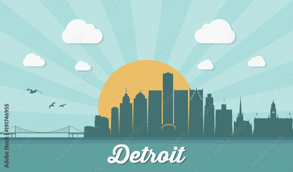 Detroit skyline - Michigan