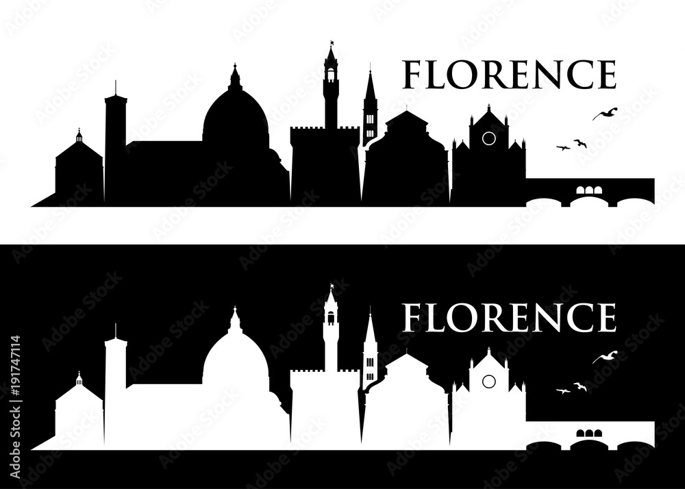 Naklejka premium Florence skyline - Italy 
