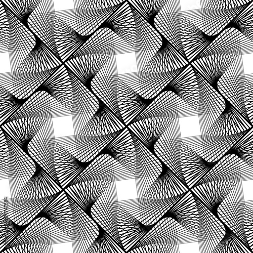 Design seamless monochrome geometric pattern