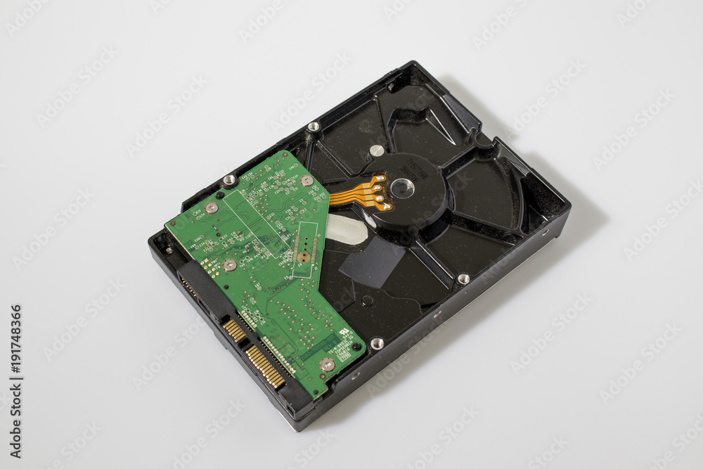 Hdd hard disk storage in a white background Hdd hard disk storage in a white background