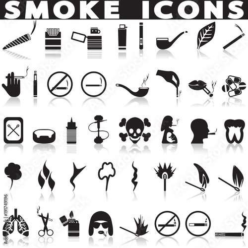 Smoking icon set.