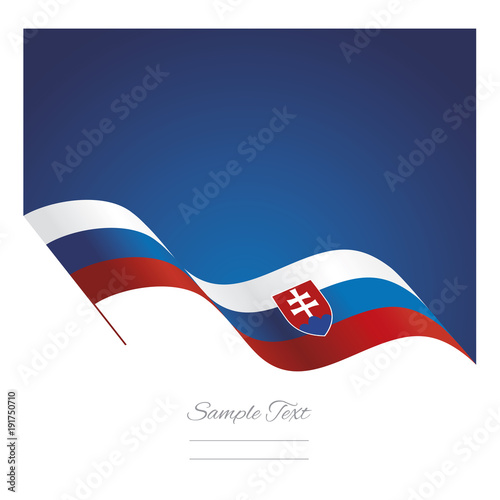 Free Download Slovakia abstract wave flag ribbon vector background - GFXLoad