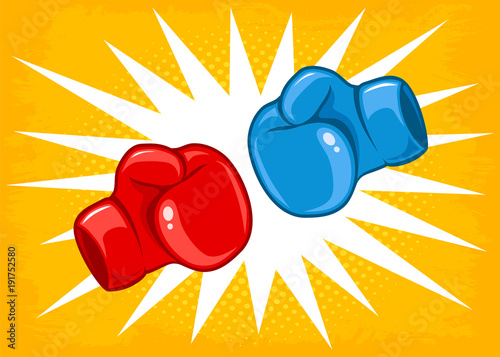 Retro emblem for boxing