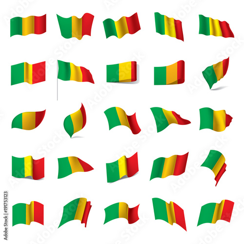 Mali flag. Vector