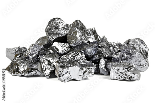 high purity polycrystalline silicon from Freiberg/ Germany isolated on white background