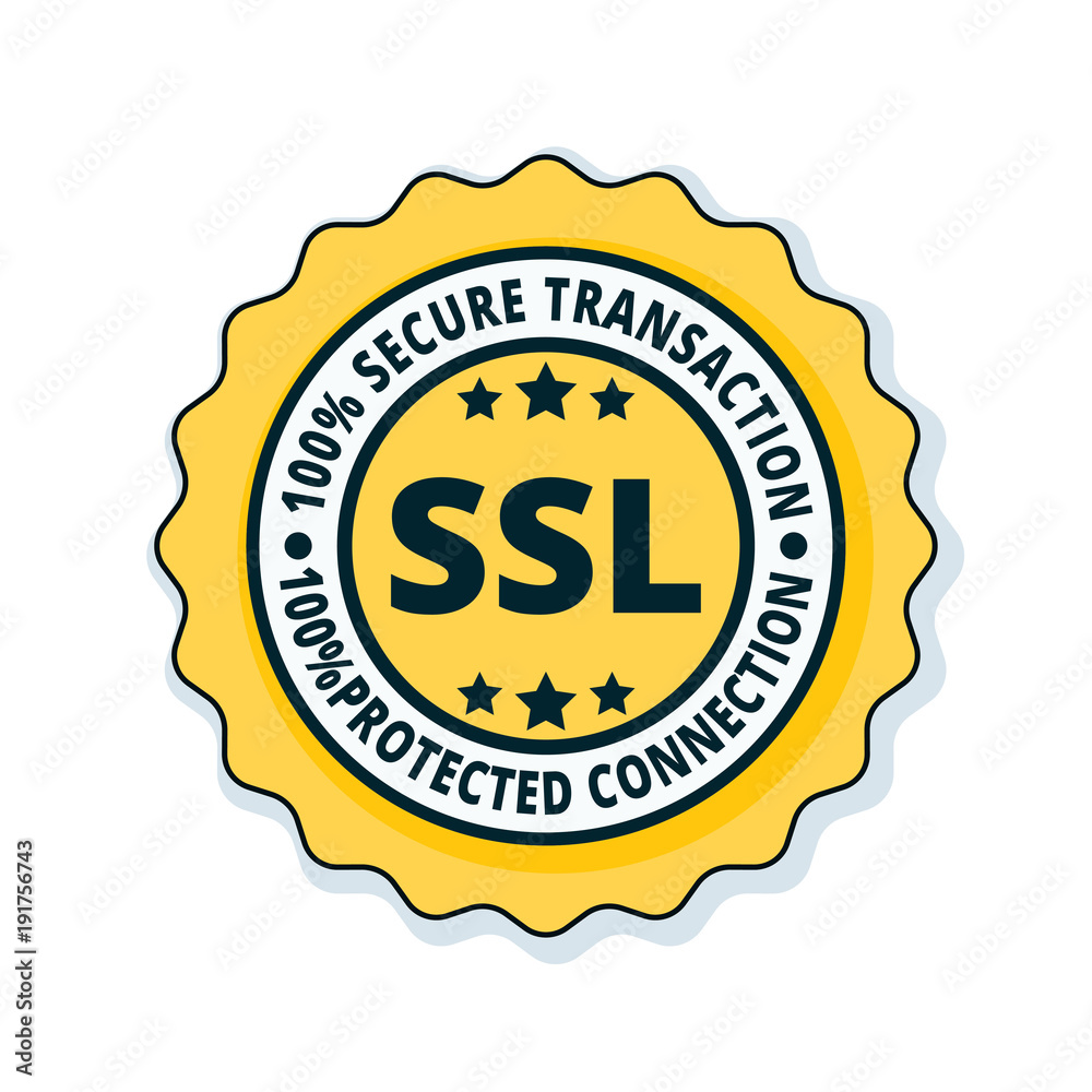 SSL Secure label illustration SSL Secure label illustration